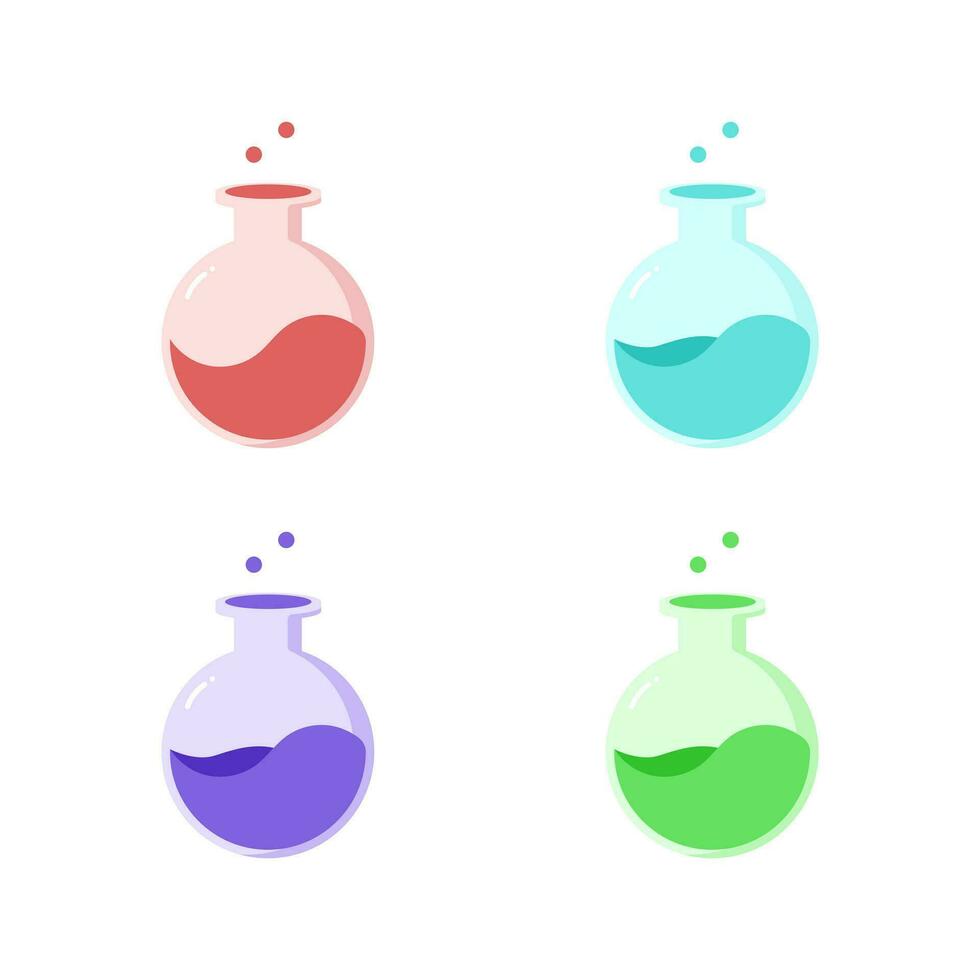 Magic potion bottle illustration vector