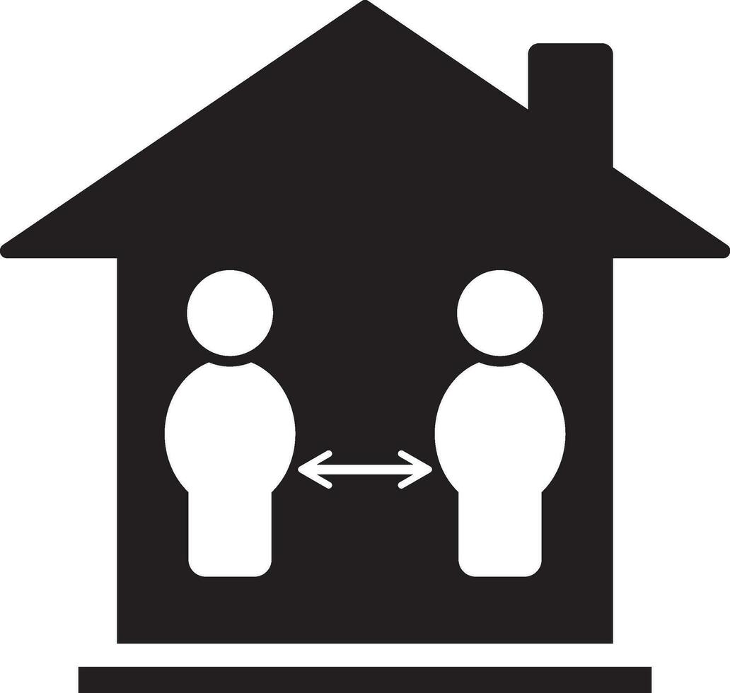 Social distance icon vector