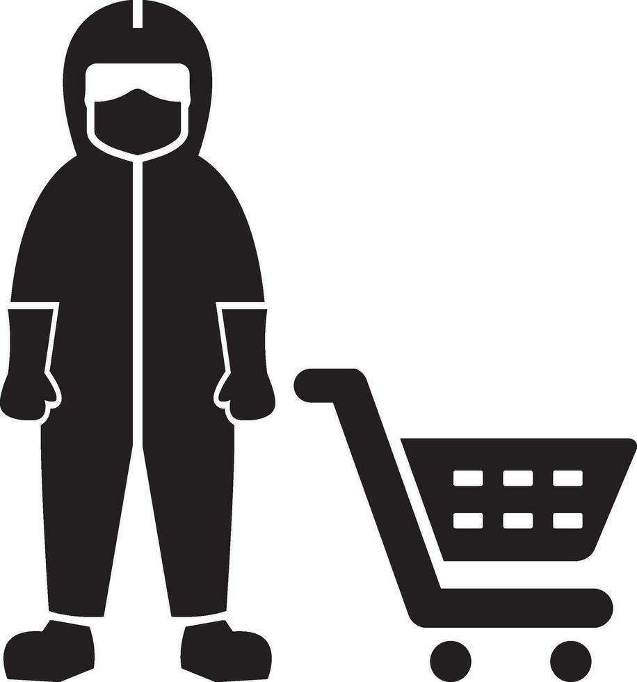 Safe shopping icon vector