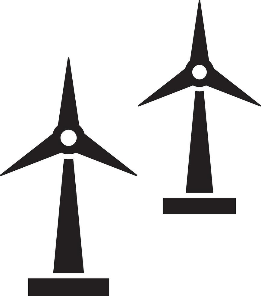 Wind turbine icon vector