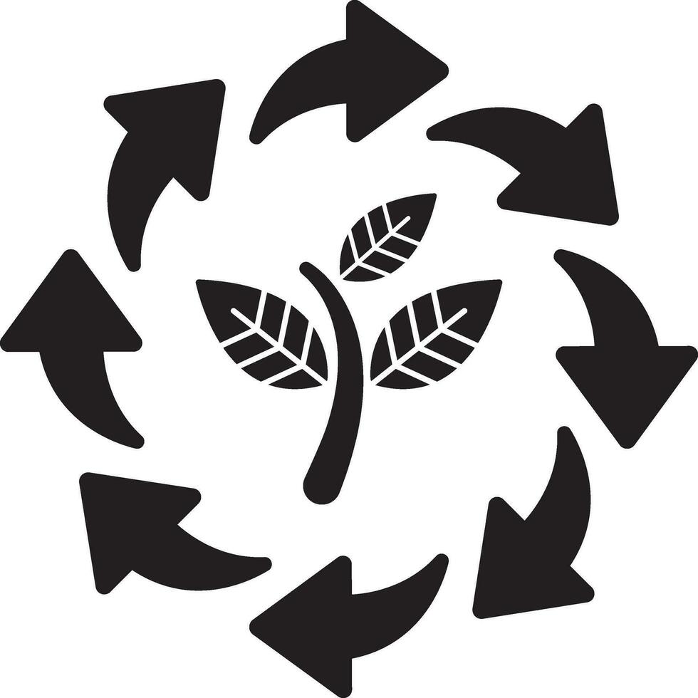 ecológico vida ciclo icono vector