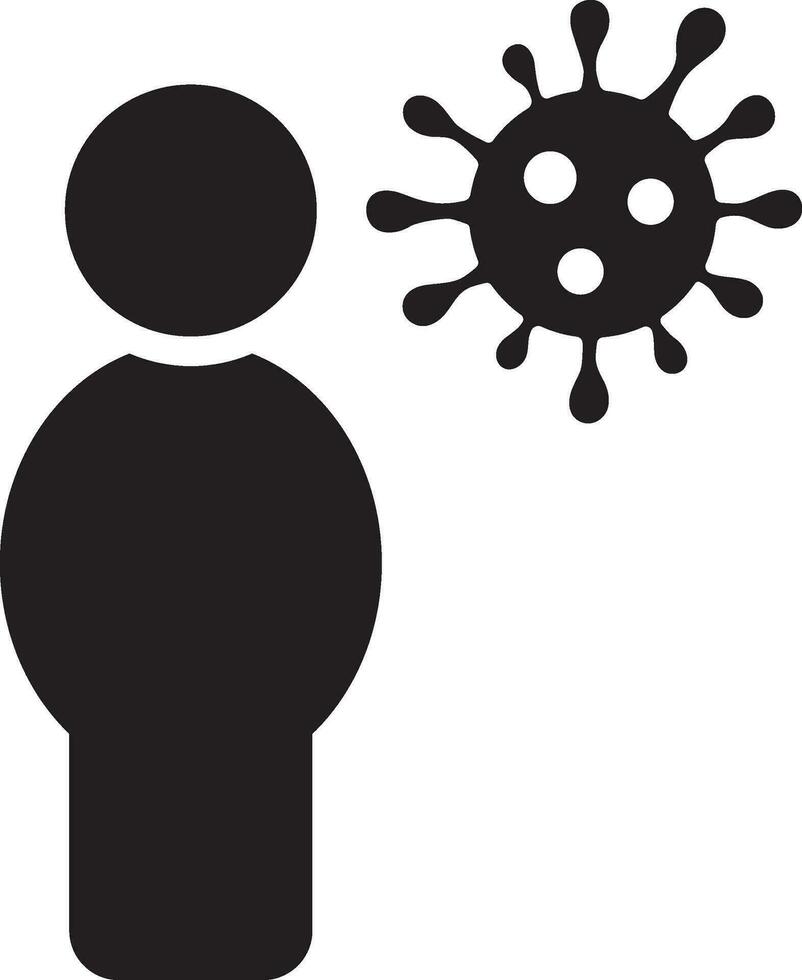 Corona patient icon vector