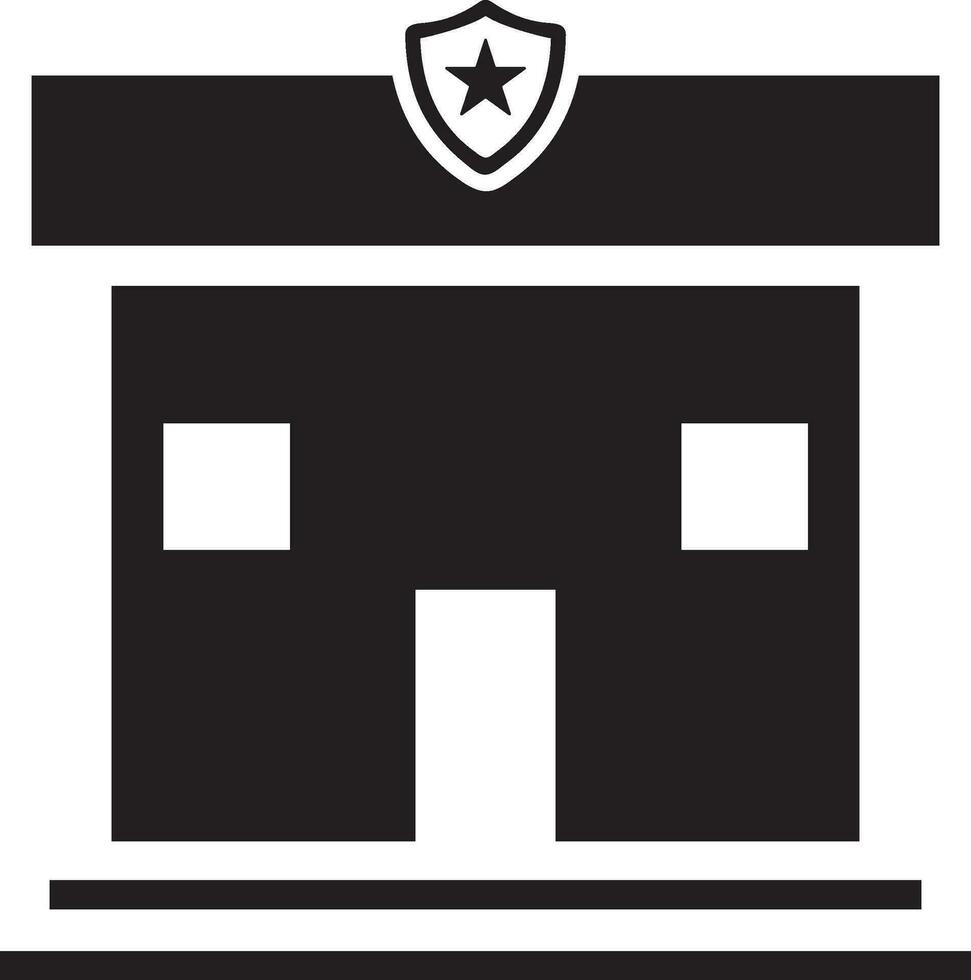 icono de la estacion de policia vector