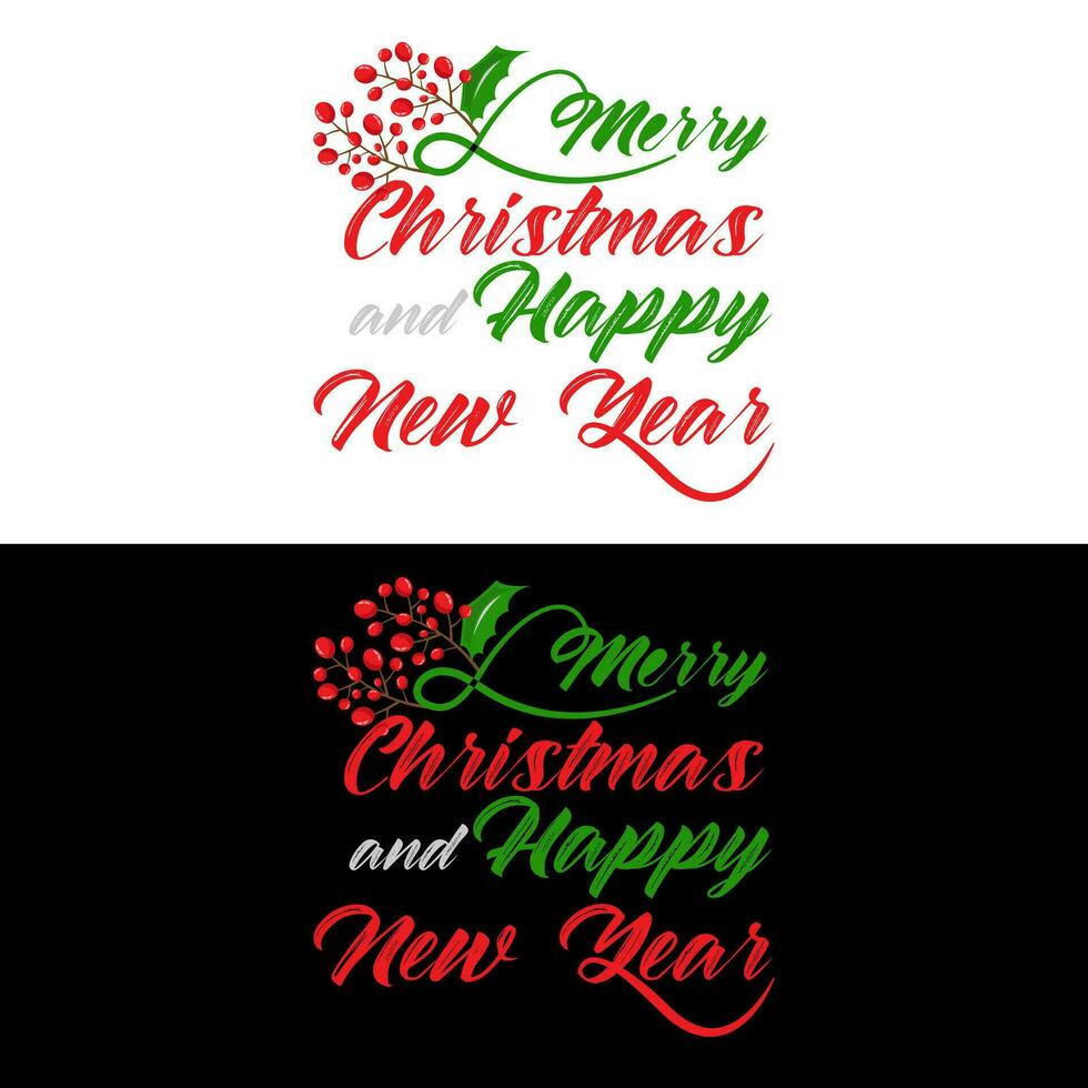 Merry Christmas and happy new year vector