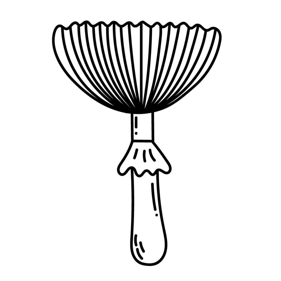 Simple vector doodle. Sketch drawing of forest mushroom. Easy to change color.