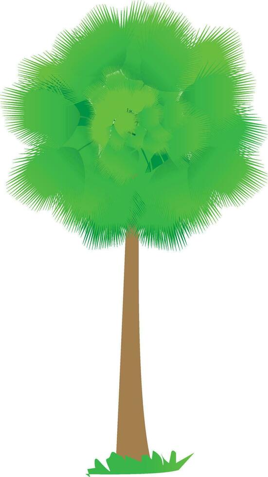 coconut tree art in illustrator . vector