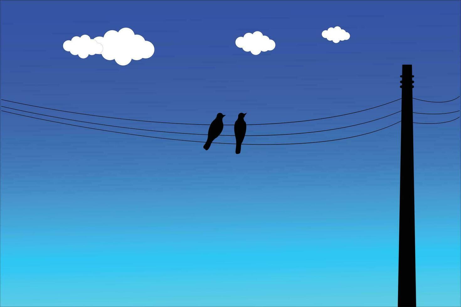 pájaro y cielo Arte en ilustrador . vector