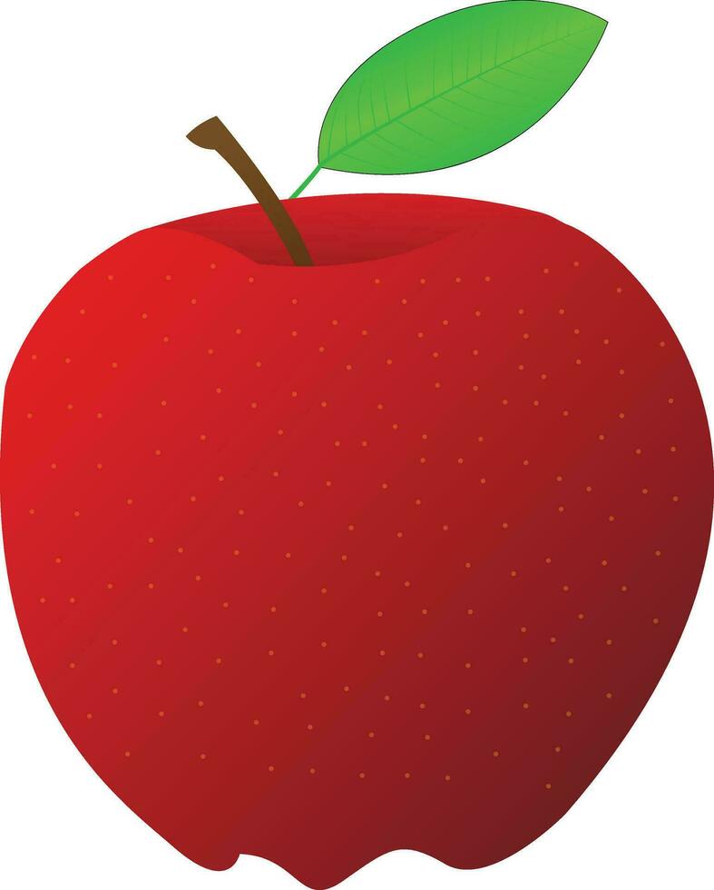 Realestick apple vector art in illustrator .