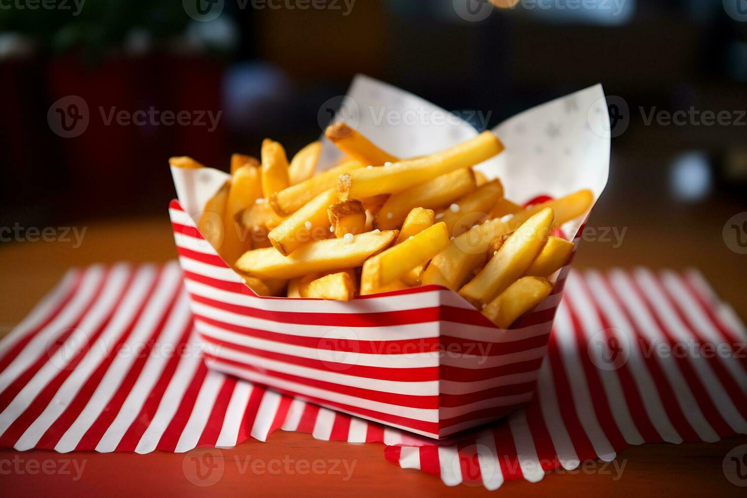 Image of potato fries with sauce photo