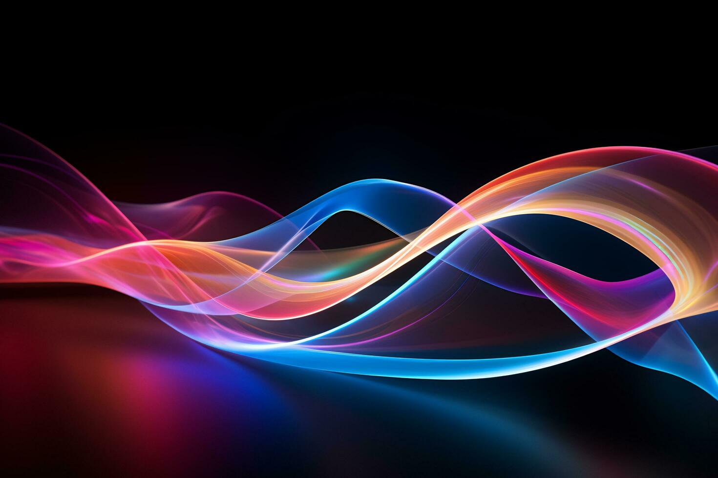 Colorful abstract swirl light trail wave photo