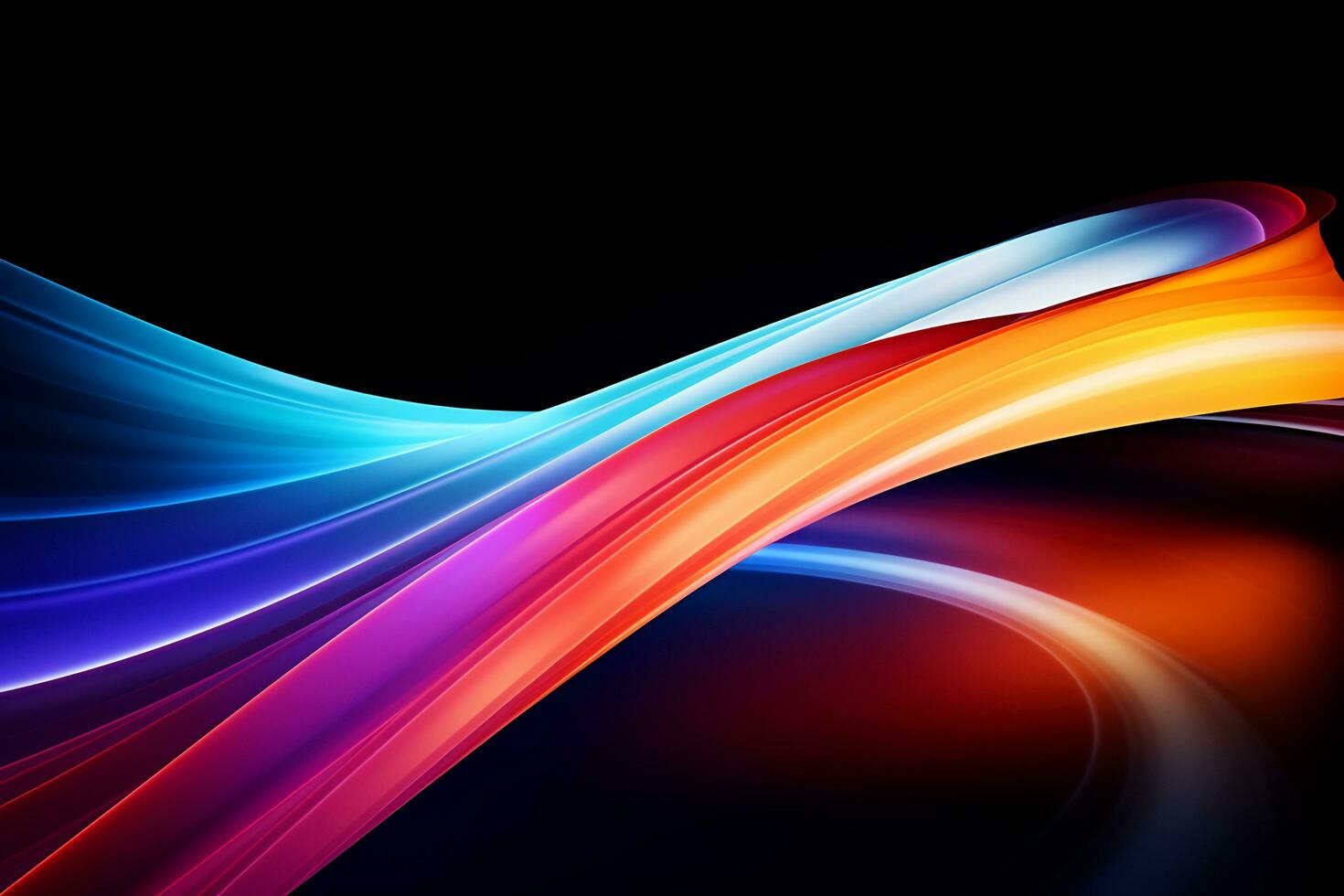Colorful abstract swirl light trail wave photo