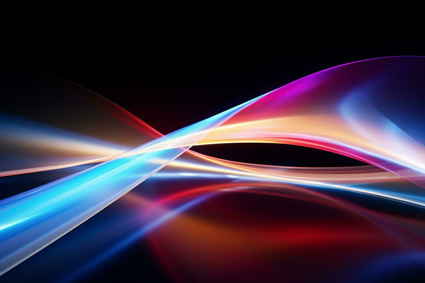 Colorful abstract swirl light trail wave photo