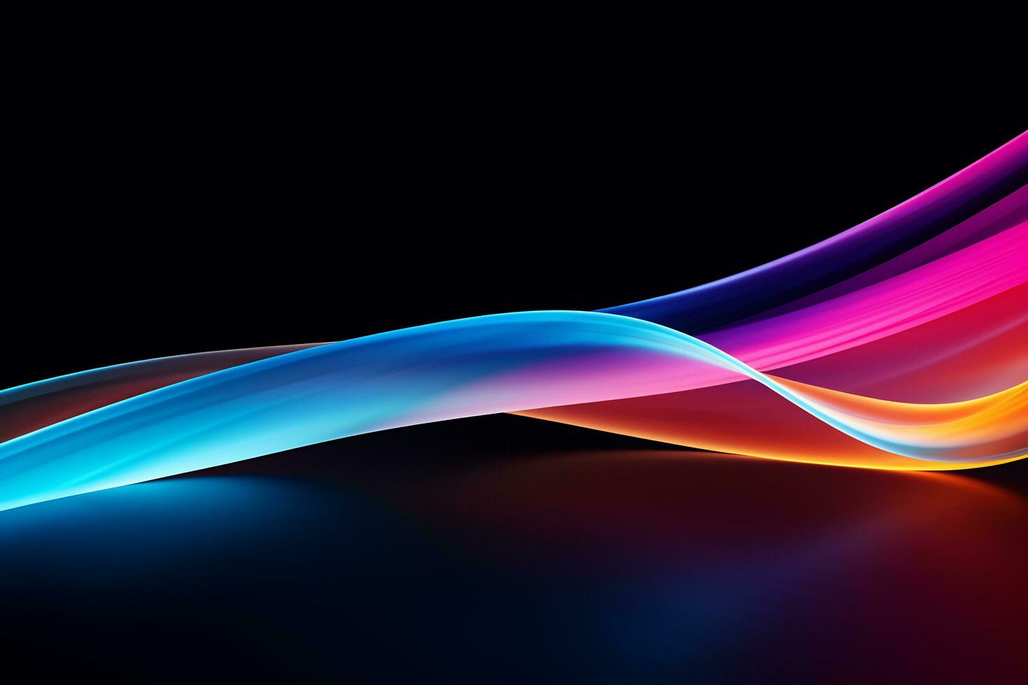 Colorful abstract swirl light trail wave photo