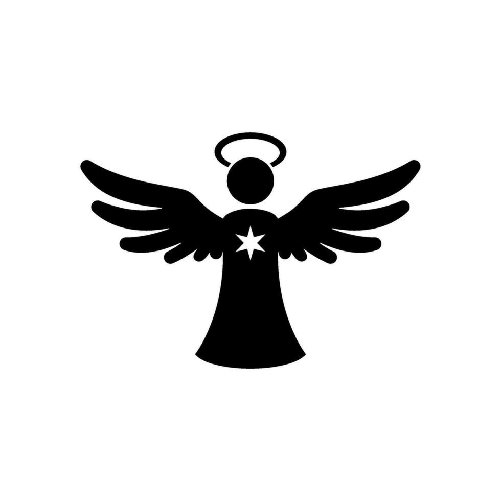 flat style angel icon vector