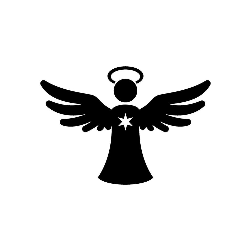 plano estilo ángel icono vector