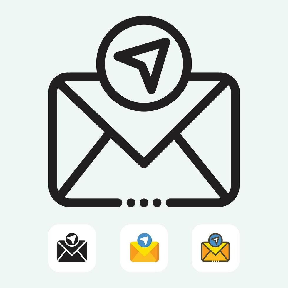 Efficient Business Communication. Send, Receive, and Market with Modern Email Icons. Vector Illustrations for Web and Mobile Messaging