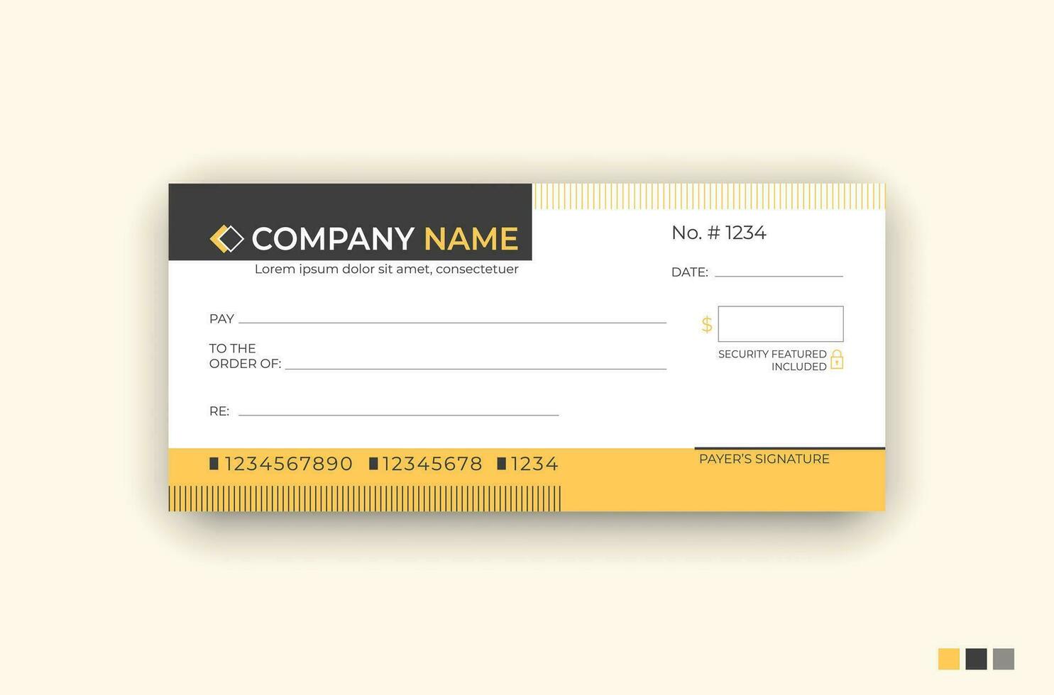 Creative Flat design receipt book, Money receipt, blank check template vector