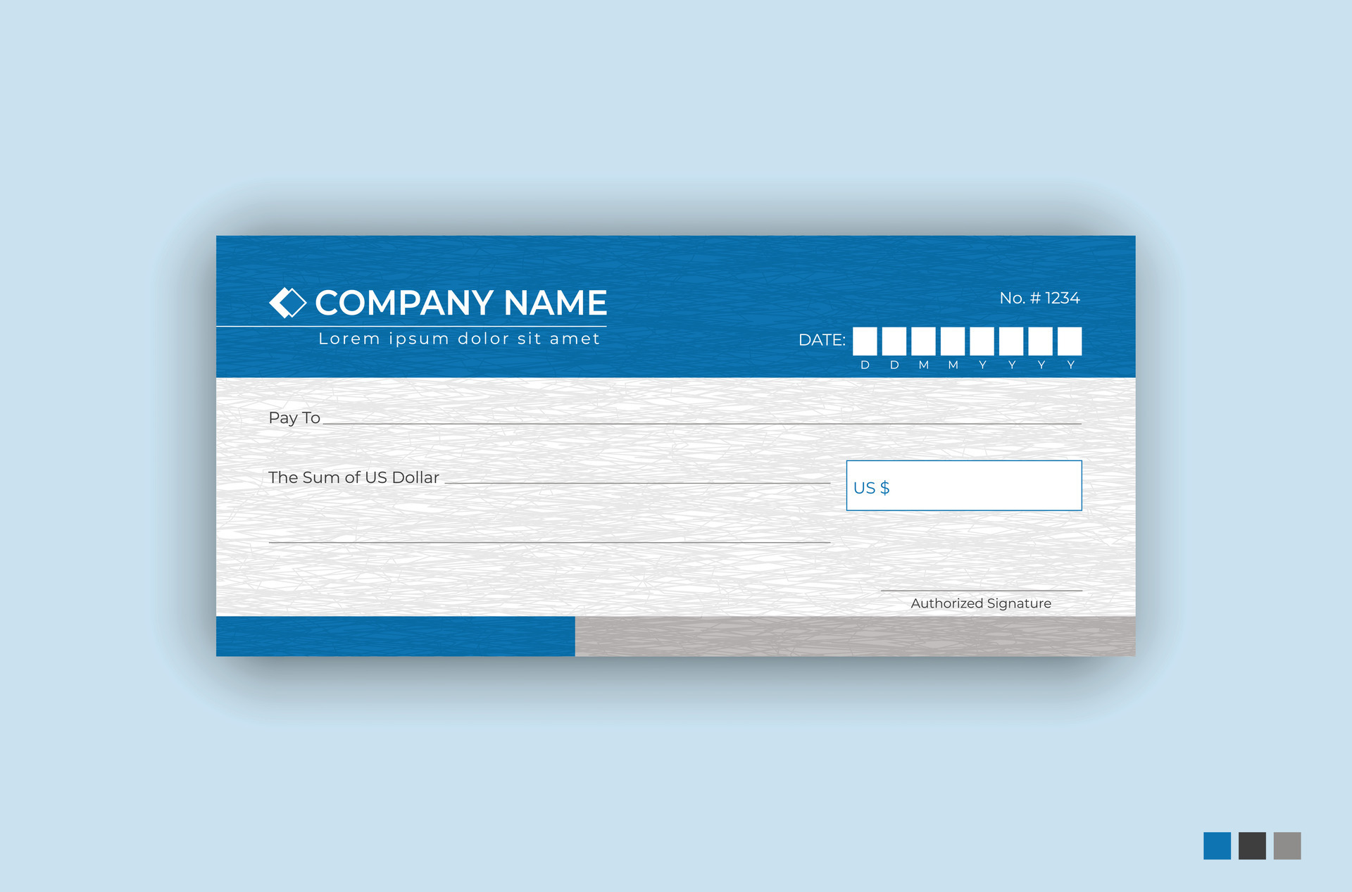 Creative Flat design receipt book, Money receipt, blank check template