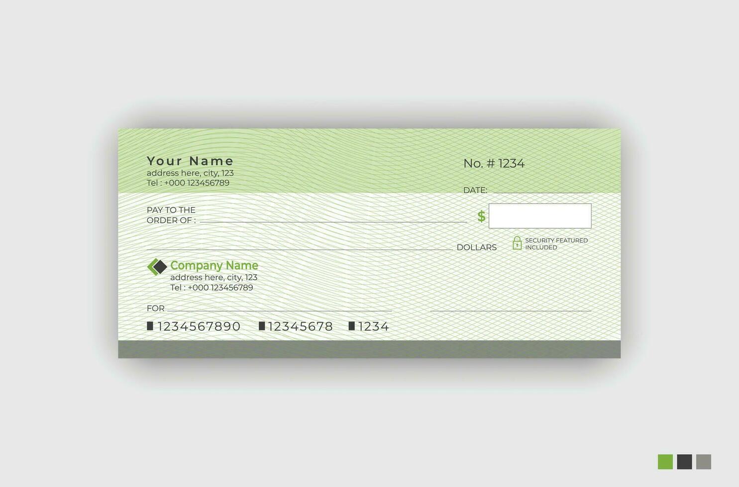 Creative Flat design receipt book, Money receipt, blank check template vector