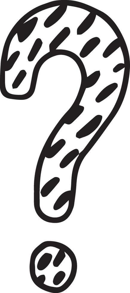 question mark hand drawn vector