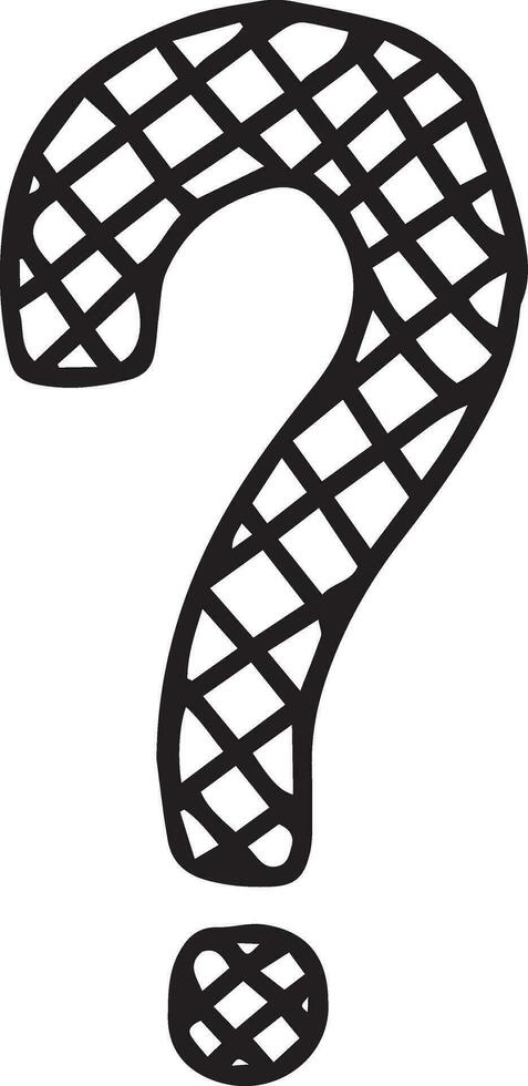 question mark hand drawn vector