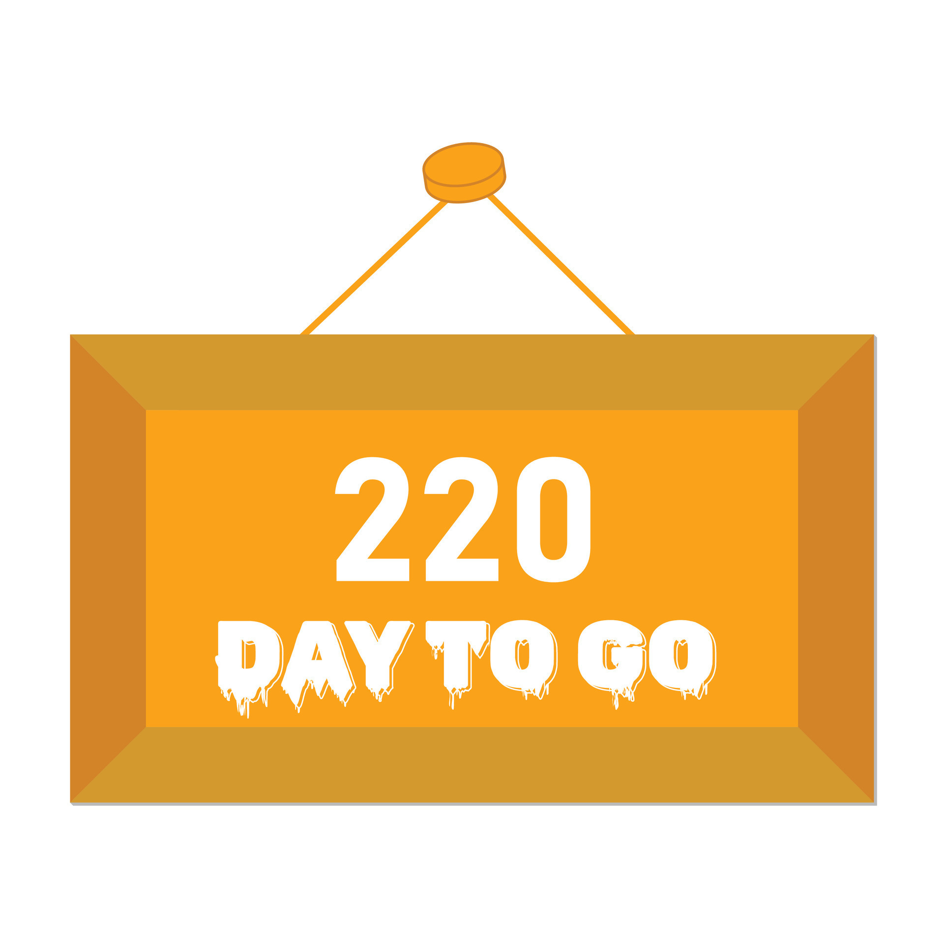 220 Days to go, timer design idea 27961838 Vector Art at Vecteezy