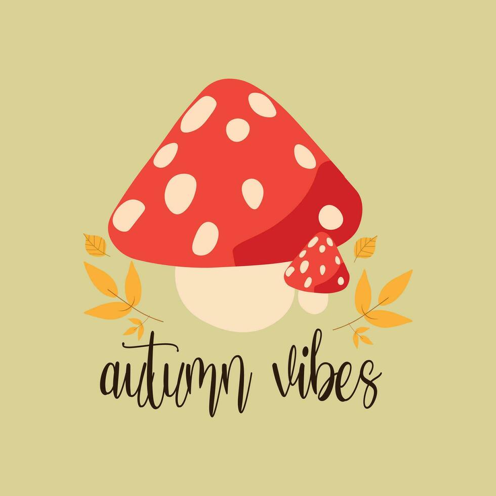 autumn vibes design card background vector