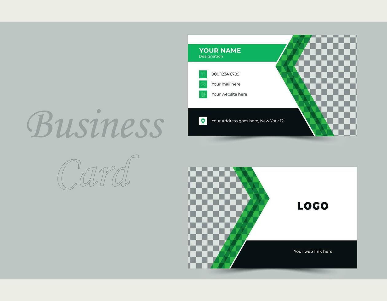 Vector business card template, double sided business card design template, visiting card,  business card template,