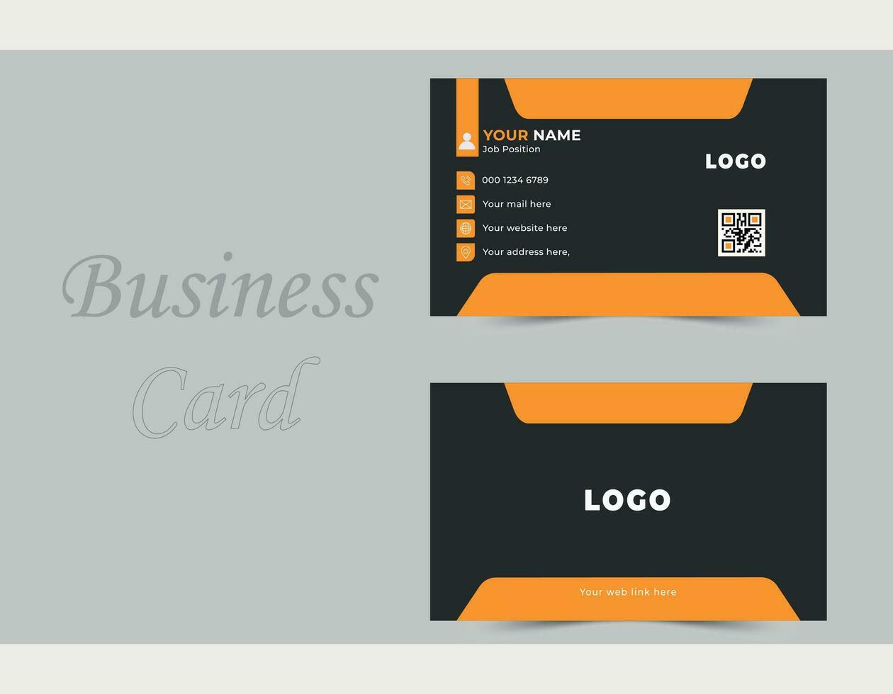 Vector business card template, double sided business card design template, visiting card,  business card template,