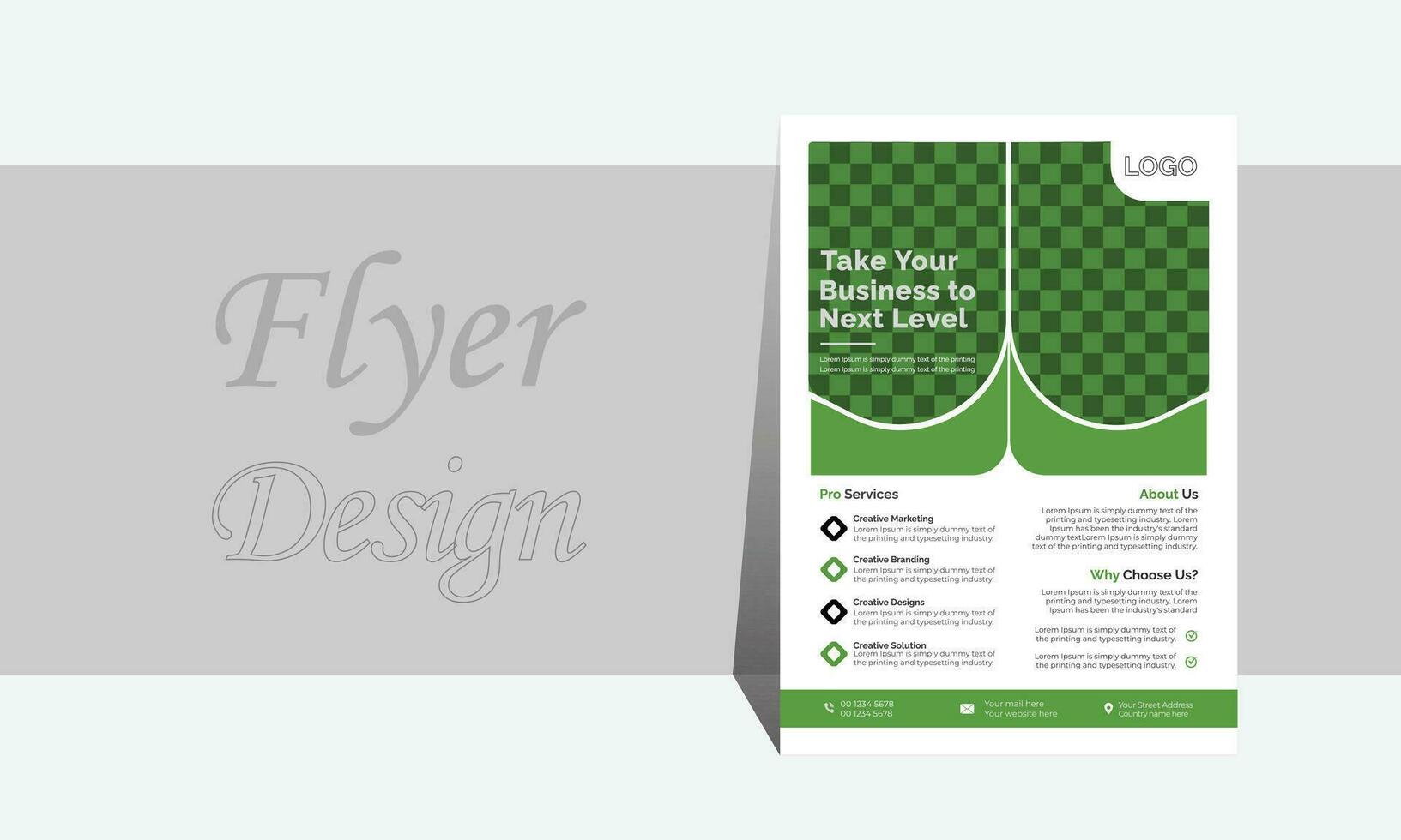 Unique Business Flyer Design Template, A4 Business Flyer Bundle, vector