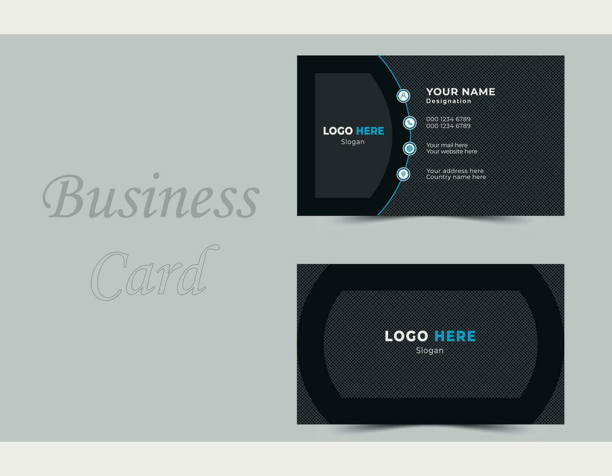 Vector business card template, double sided business card design template, visiting card,  business card template,