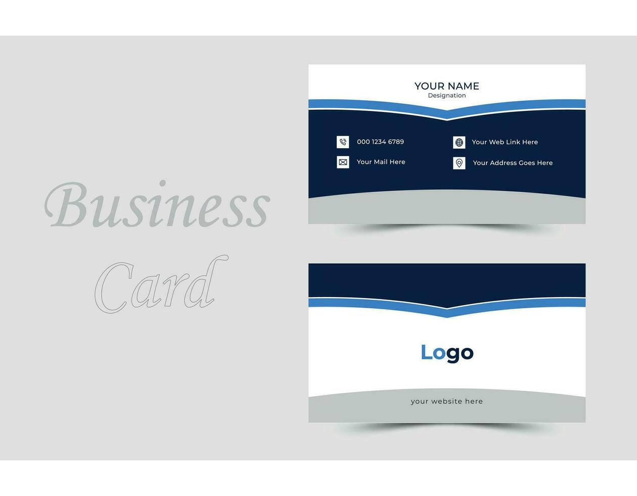 Vector business card template, double sided business card design template, visiting card,  business card template,