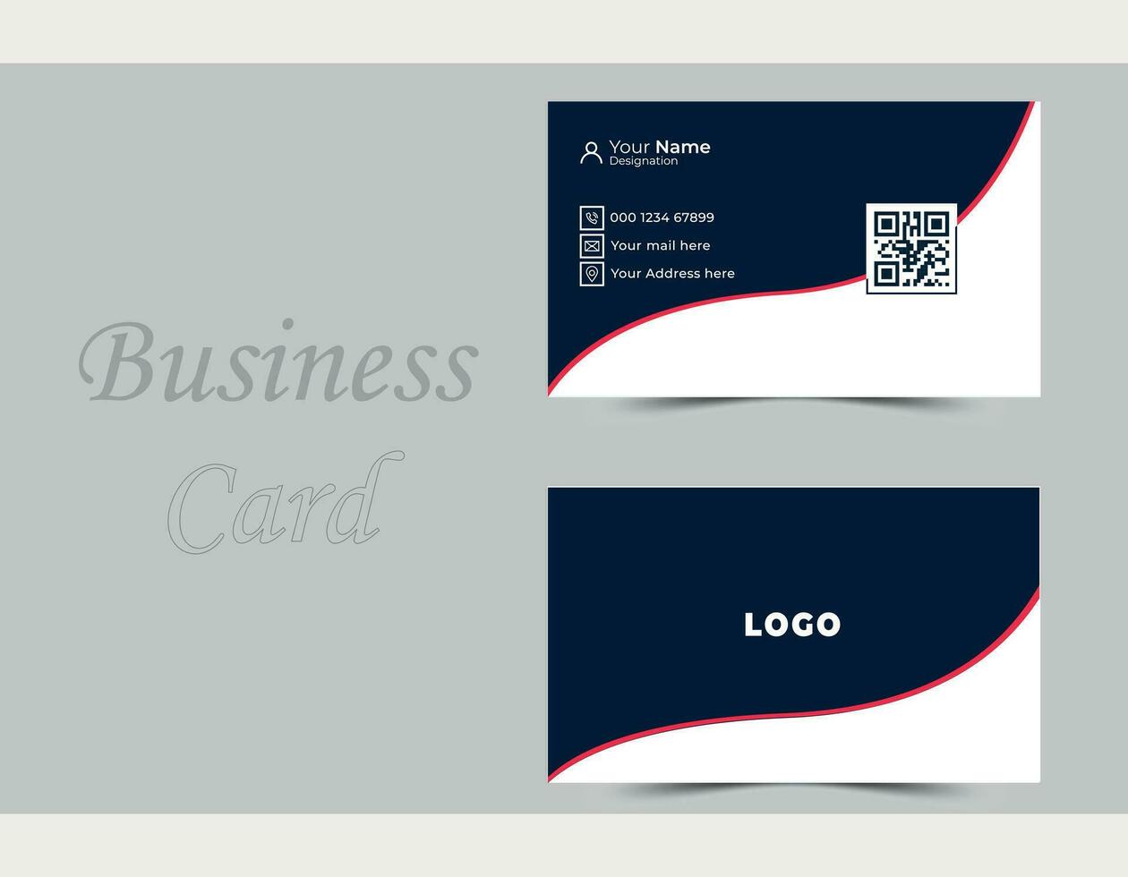 Vector business card template, double sided business card design template, visiting card,  business card template,