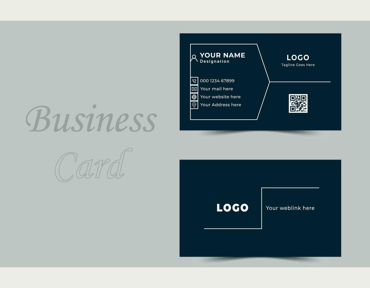 Vector business card template, double sided business card design template, visiting card,  business card template,