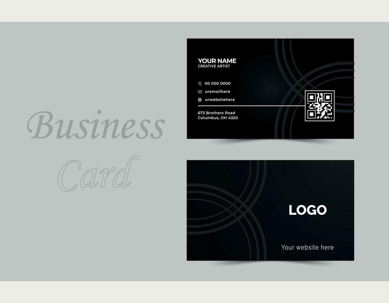 Vector business card template, double sided business card design template, visiting card,  business card template,