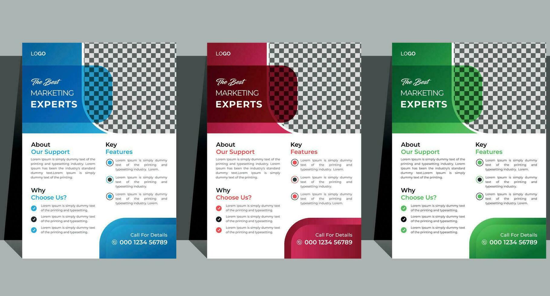 Unique Business Flyer Design Template, A4 Business Flyer Bundle, vector