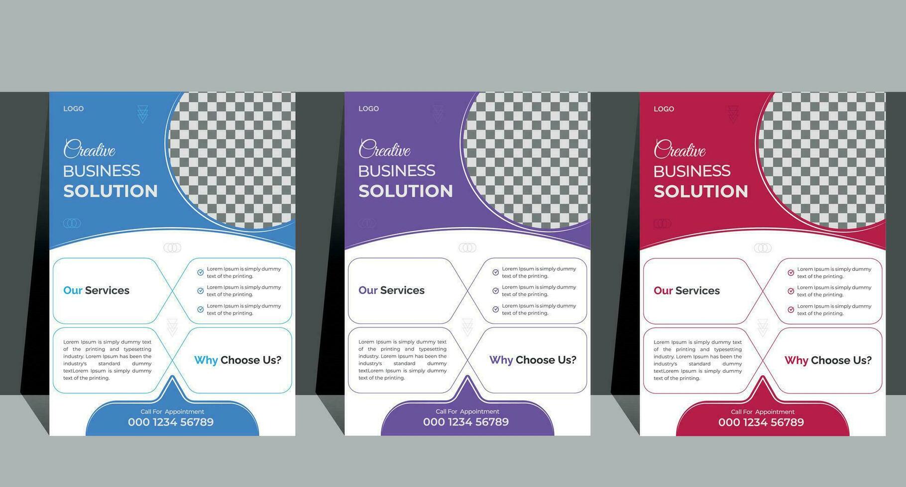 Unique Business Flyer Design Template, A4 Business Flyer Bundle, vector