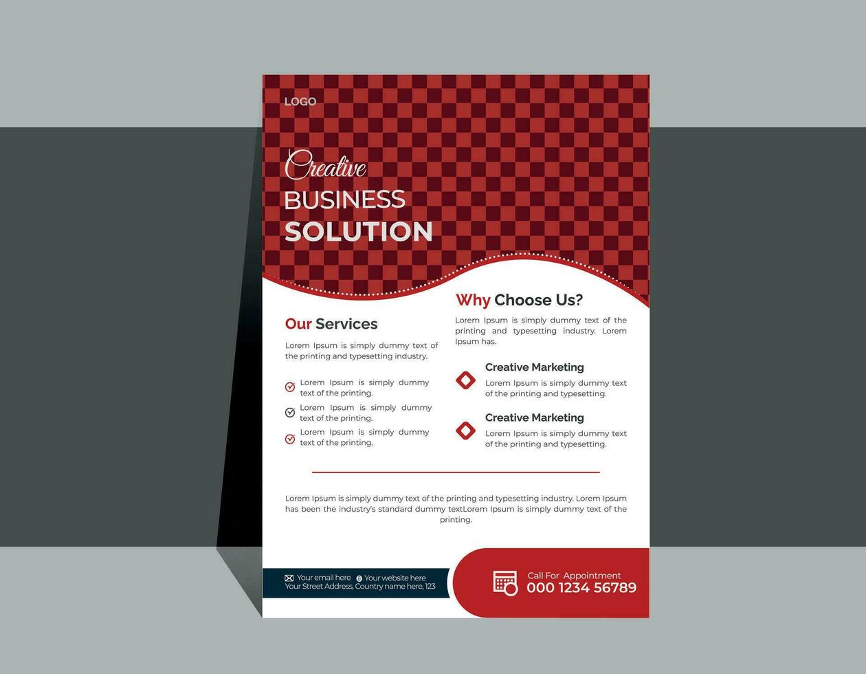 Unique Business Flyer Design Template, A4 Business Flyer Bundle, vector
