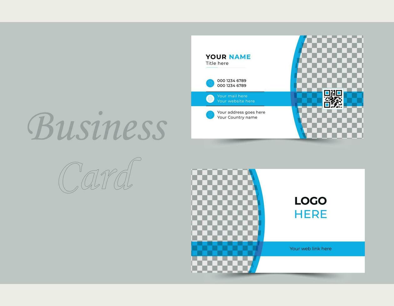 Vector business card template, double sided business card design template, visiting card,  business card template,