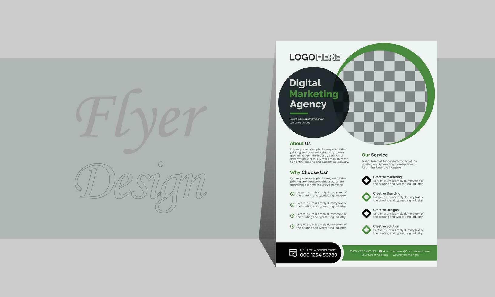 Unique Business Flyer Design Template, A4 Business Flyer Bundle, vector