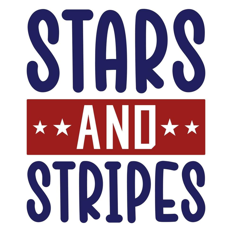 Stars and stripes 4th of july vector
