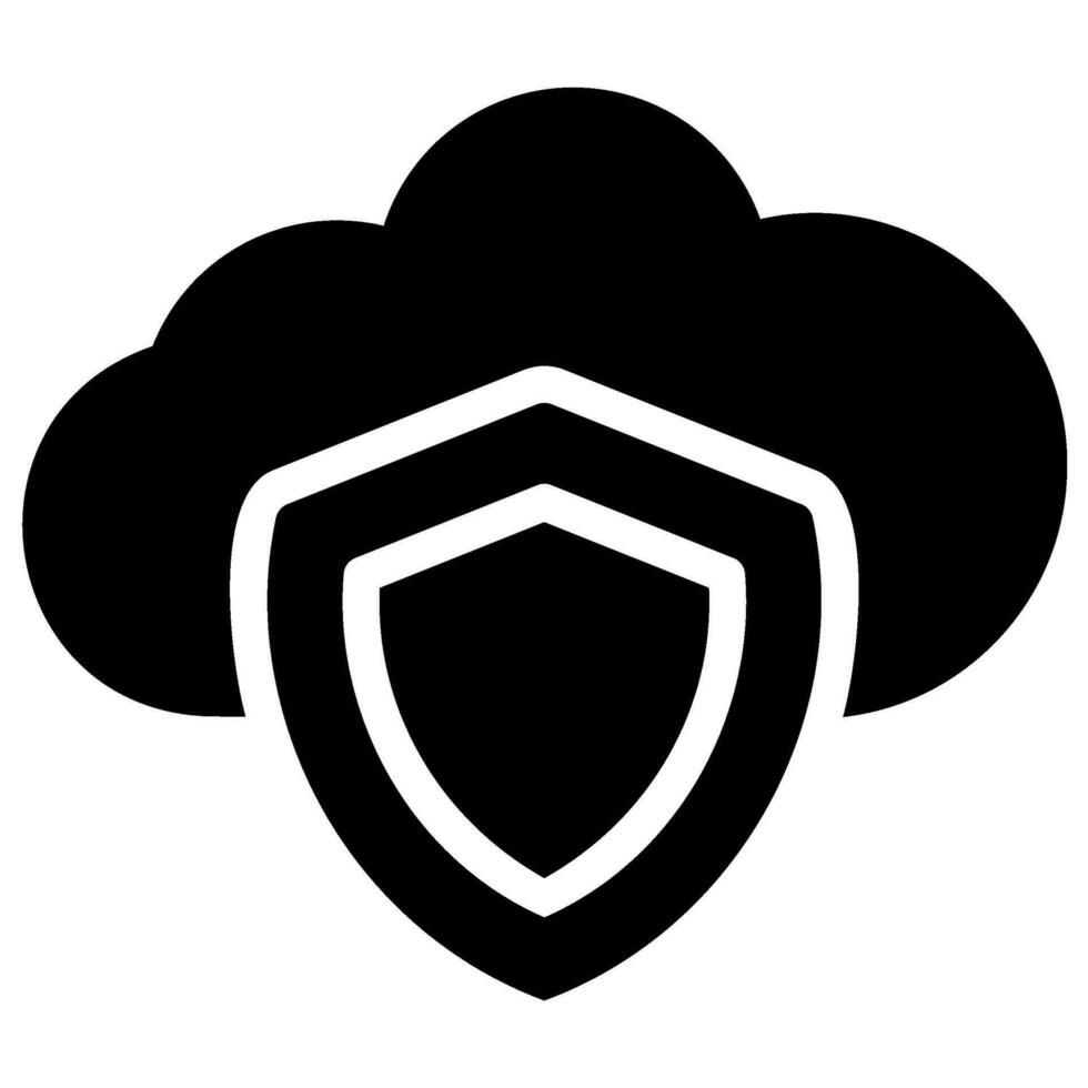 cloud glyph icon vector