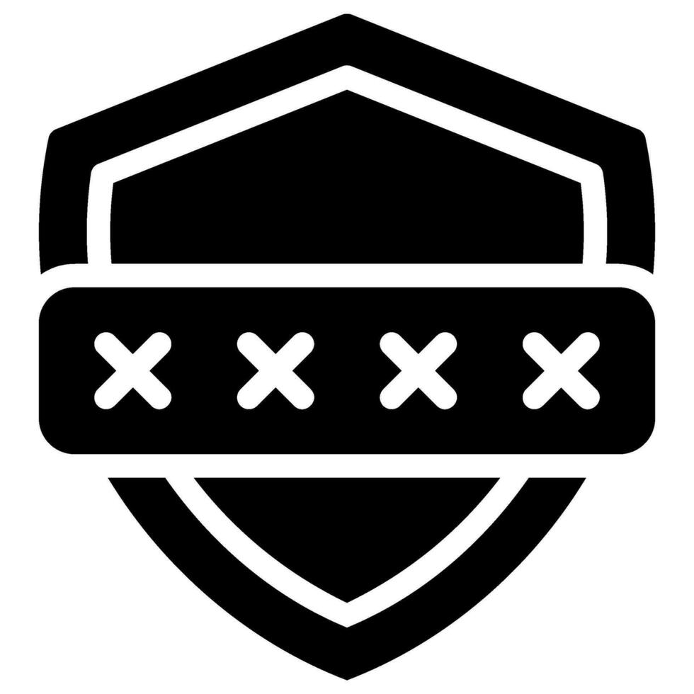 password glyph icon vector