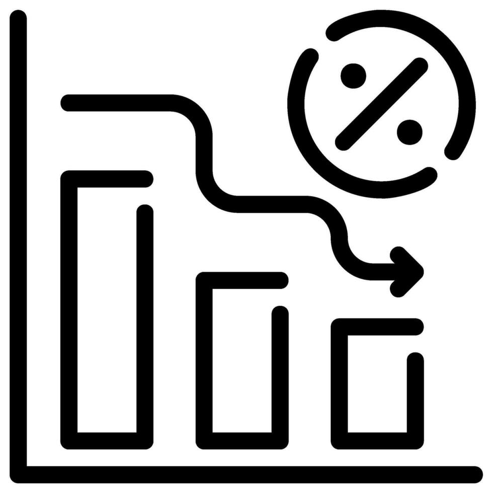 reduce cost line icon vector
