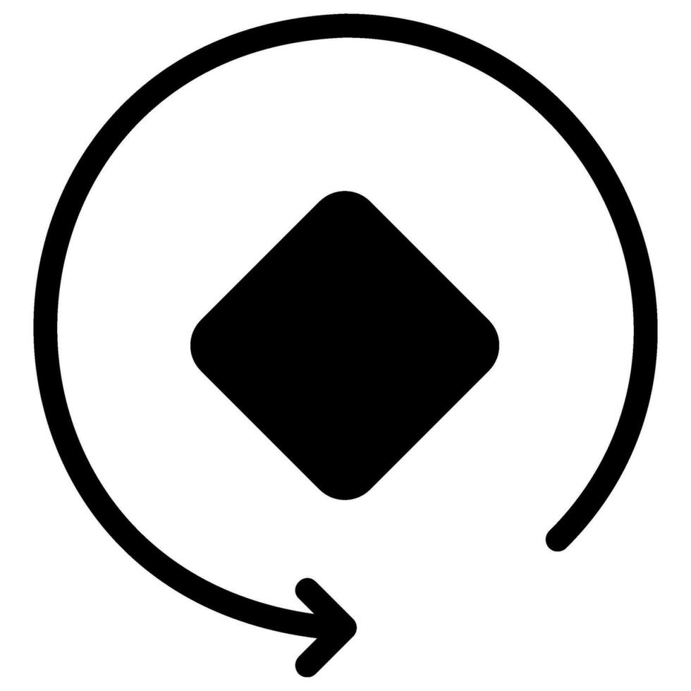 rotate glyph icon vector