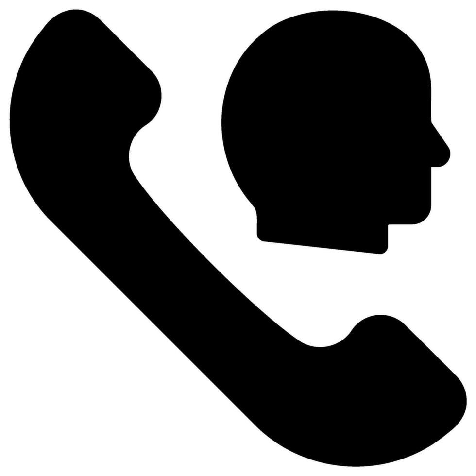 phone call glyph icon vector