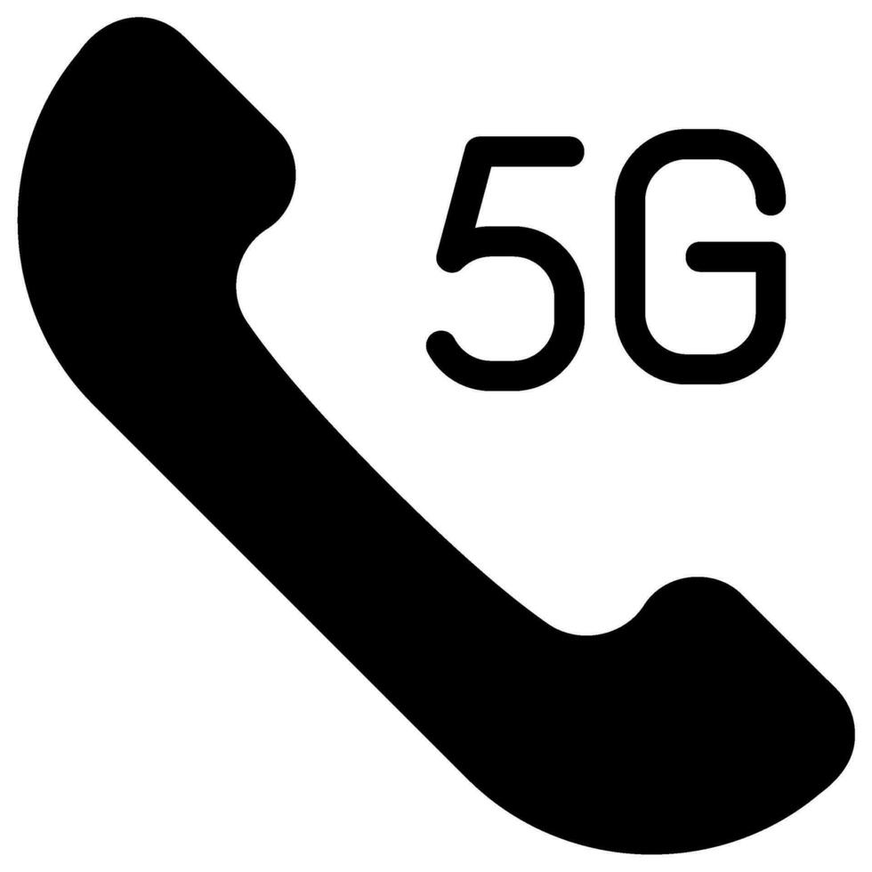 5g glyph icon vector