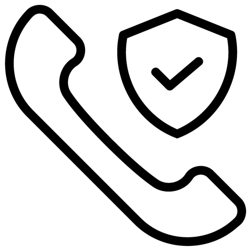 icono de línea de llamada telefónica vector