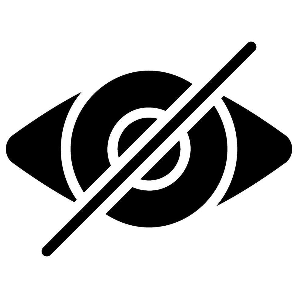 hide glyph icon vector