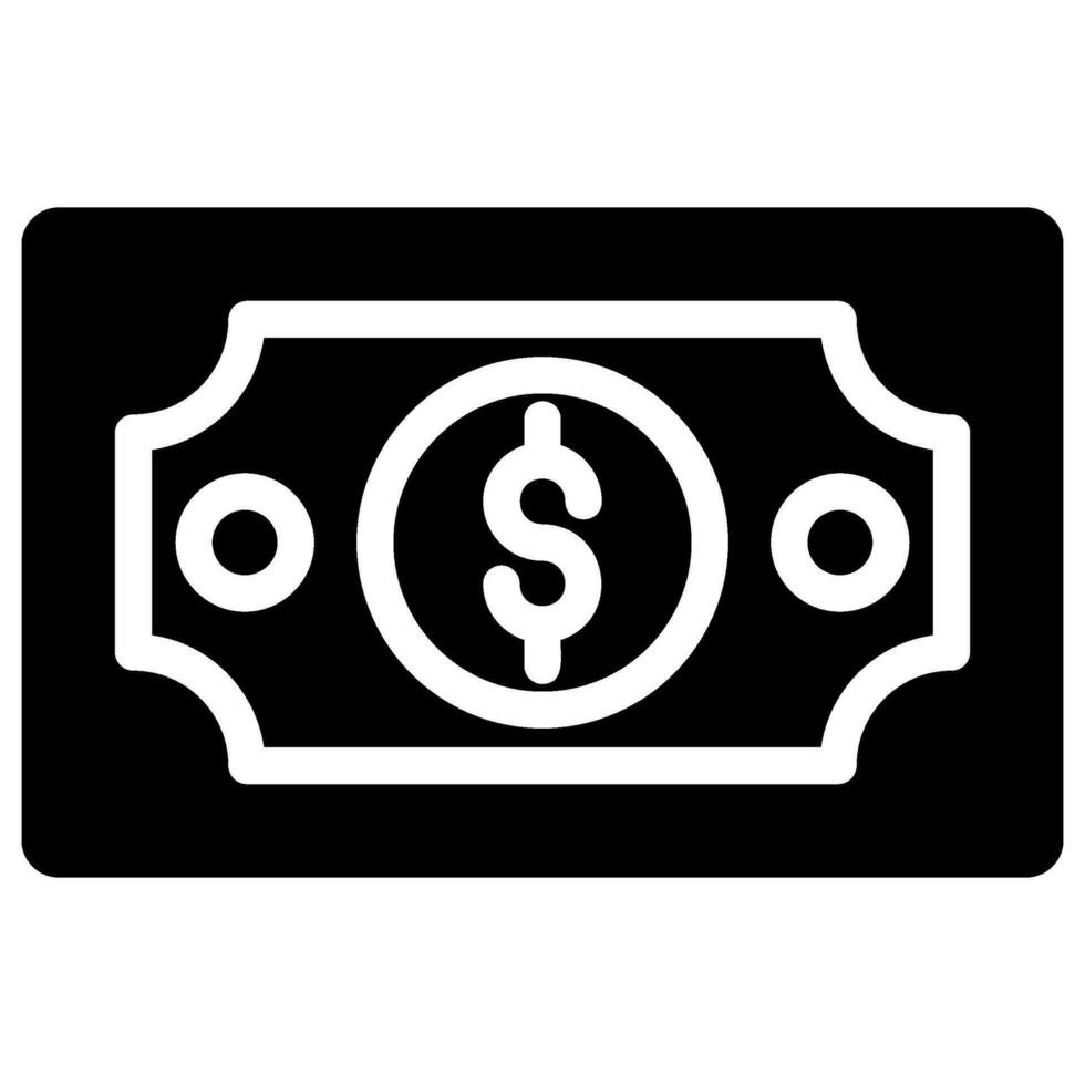 icono de glifo de dinero vector